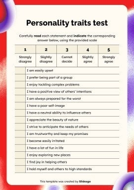 Printable Self Help Assessment Personality Test Worksheets Library