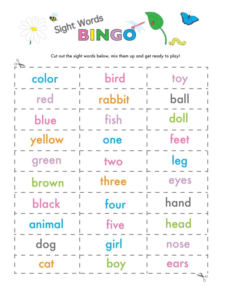 Printable Sight Words Games For Kindergarten Tastecn