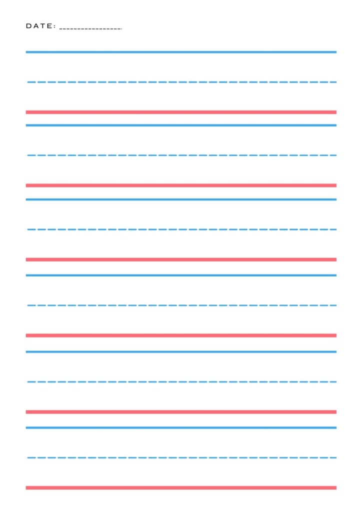 Printable Writing Lines Templates PDF Included Number Dyslexia