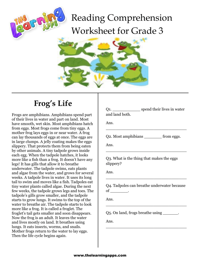 Reading Printable Worksheets 3rd Grade Reading Worksheet Printable