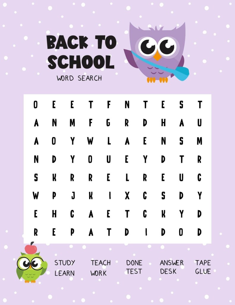 Second Grade Word Search Puzzles Printable Printable Free Templates