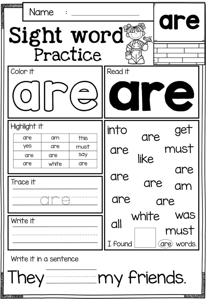 Sight Word Printable Activities Printable Sight Words List