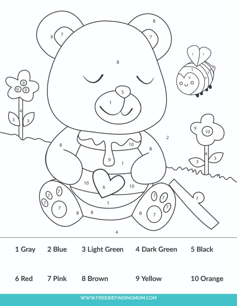 Simple Color By Number Printables Vrogue co