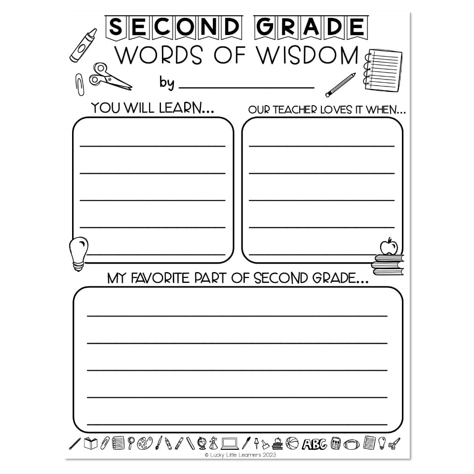 Spring Pack End Of Year Activities Second Grade Words Of Wisdom 