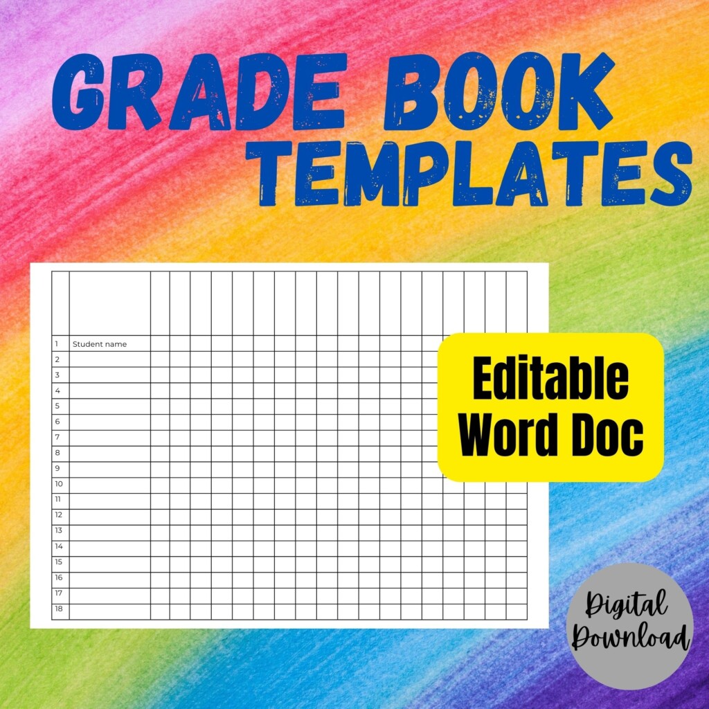 Teacher Grade Book Printable Pdf Printable Free Templates