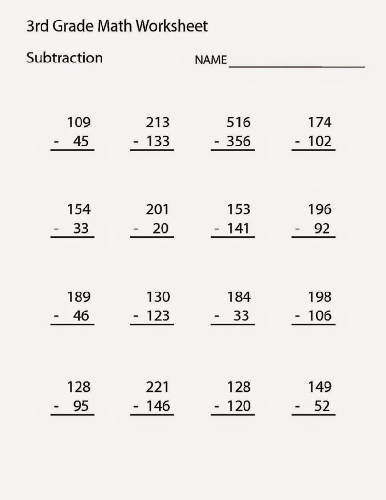 Third Grade Math Worksheets Activity Shelter
