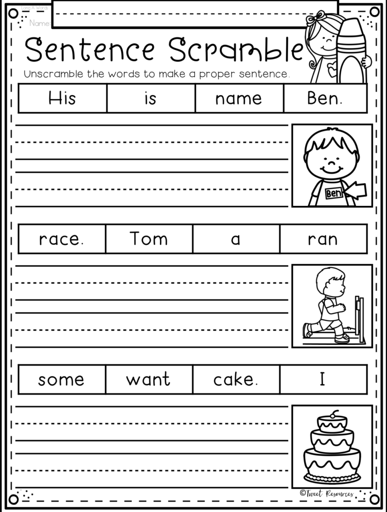 Writing For First Grade Worksheets WorksheetsCity